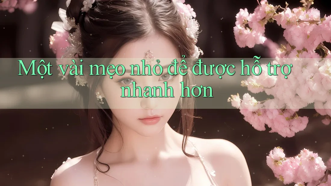 Một vài mẹo nhỏ để được hỗ trợ nhanh hơn